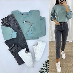 Business Casual Jean Outfits, Western Wear Outfits, Casual College Outfits, Casual Day Outfits, Fashion Attire, Fashion Hacks Clothes, Casual Chic Outfit