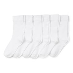 Refresh your essentials with this 6-pack of Mixit women's crew socks. They're made from a stretch-knit and available in various colors to mix and match with your wardrobe.# Pieces In Set: 6 PairFeatures: Cuffed, Stretch FabricShoe Size Range: 4-10Fiber Content: 78% Rayon, 21% Nylon, 1% SpandexFabric Description: Yarn Dyed KnitCare: Tumble Dry, Machine WashCountry of Origin: Imported Socks Womens, Wardrobe Pieces, Women Crew Socks, Family Picture Outfits, White Socks, Picture Outfits, White Sock, Everyday Essentials, Family Pictures