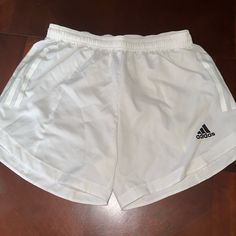 Never Worn. Make An Offer Adidas Casual White Shorts, Adidas White Workout Bottoms, Adidas White Casual Shorts, Adidas White Shorts, White Adidas Sportswear Athletic Shorts, White Adidas Shorts, Adidas White Cotton Athletic Shorts, Adidas White Athletic Shorts With Logo, Adidas White Shorts With Logo