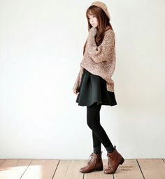 Korean fall outfit Comfortable Winter Outfits, Korean Fashion Black, Korean Fashion Ideas, Korean Fashion Fall, Korean Fashion Winter, Korean Fashion Kpop, Korean Fashion Summer, Korean Fashion Outfits, Trendy Skirts