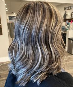 Lavender Grey Hair, Grey Brown Hair, Gray Blending, Sleek Bob Hairstyles, Gray Balayage, Light Brunette, Grey Highlights, Ash Blonde Highlights, Grey Hair Inspiration