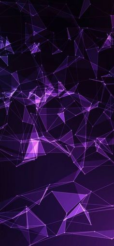 an abstract purple background with lines and shapes in the shape of small triangles on a black surface