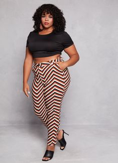 Dress Pant, Skinny Leg, High Waisted, Stretch, Chevron Pattern, Item Number 3861056570008 Fitted Multicolor High-waist Pants, Plaid Pants Plus Size, High Waisted Leather Pants Plus Size, Plus Size Pin Stripe Pants, Plus Lingerie, Romper And Jacket, Plus Size Pants, Dress Pant, Boho Tops