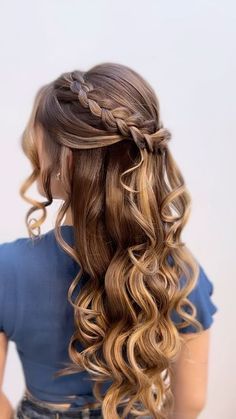 Cute Prom Hairstyles, Formal Hairstyles For Long Hair, Simple Prom Hair, Ball Hairstyles, Hoco Hairstyles, Dance Hairstyles, Long Hair Wedding Styles, Prom Hairstyles For Long Hair, Fancy Hairstyles