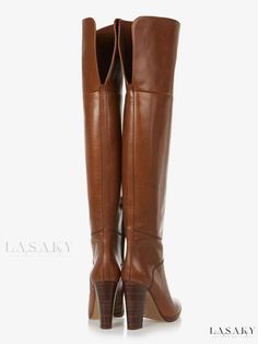 Lasaky - Stylish Over-The-Knee Boots with Round Toe and Chunky Heel, Available in US Sizes 4-12.5 High Heel Stiefel, Super High Heels, Pointed Heels, Estilo Chic, Block Heel Boots, Leather High Heels, Winter Shoes, Rubber Heels, Thigh High Boots