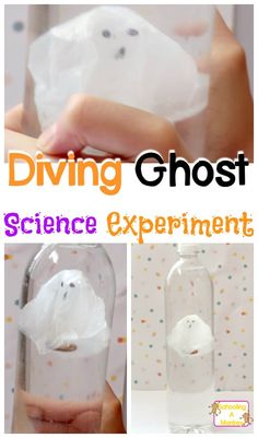 the science experiment shows how to make a ghost in a bottle and then put it inside