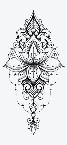 a black and white drawing of a flower