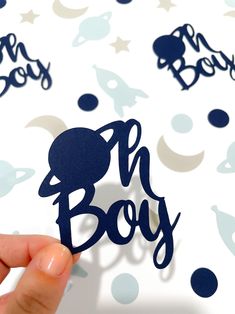 Our ''Oh Boy'' and Space confetti are the perfect addition to your Outer Space themed baby shower! Decorate the buffet table or kitchen island, add them to your tables and keep a couple for your photo album! ---EACH PACKAGE INCLUDES 170 pieces:--- 10x ''Oh Boy'' Dark Blue confetti 10x Rocket ship Light Blue confetti 10x Planet Light Blue confetti 20x Moon Warm Gray confetti 30x Star Warm Gray confetti 90x Circle Dark and Light Blue confetti ---PRODUCT DETAILS--- The ''Oh Boy'' is 3'' high. The c Space Baby Shower Ideas For Boys, Space Themed Baby Shower Ideas Boy, Houston We Have A Boy Baby Shower Decor, To The Moon And Back Baby Shower Ideas, Stars And Moon Baby Shower Ideas, Galaxy Baby Shower Ideas, Space Theme Baby Shower Ideas, Space Baby Shower Theme, Astronaut Baby Shower Ideas