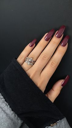 Wine Nails, Simple Fall Nails, November Nails, Fall Acrylic Nails, Burgundy Nails, Fall Nail Colors, Neutral Nails, Autumn Nails, Fall Nail