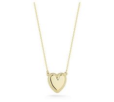 You're sure to fall in love with this polished heart pendant featuring a textured twist outline. From Luminosa Gold. Gold Heart Pendant, Heart Pendant Gold, I Love Jewelry, Gold Heart, Heart Of Gold, Heart Pendant, Fall In Love, In Love, Jewelry Necklaces