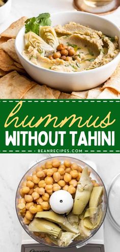 This healthy hummus recipe without tahini is the best appetizer for game days, parties, or just because! It is a creamy, smooth hummus recipe with canned chickpeas that tastes great with pita chips, raw vegetables for dipping, or even on a sandwich. Save this snack idea for later! Healthy Hummus Recipe Without Tahini, Hummus Recipe No Tahini, Easy Hummus Recipe Without Tahini, Hummus Recipe Without Tahini, Smooth Hummus Recipe, Chickpea Hummus Recipe, Smooth Hummus, Chickpea Recipes Healthy