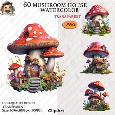 the mushroom house is in different stages of construction