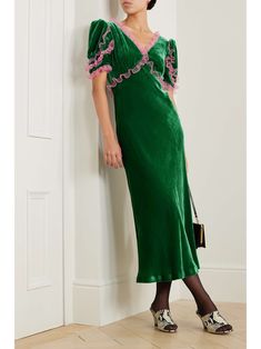 Green Christmas Dress Outfit, Feminine Elegance, Designer Maxi Dress, Bright Winter, Designer Dress