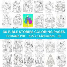 the bible stories coloring pages are available for children and adults to color on their own