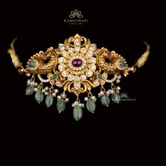 Pachi Ruby Emerald Jewellery - 22 KT yellow gold (22.480 gram) - VKH/12 Emerald Jewellery, Ruby Emerald, Emerald Jewelry, Ruby, Emerald, Yellow Gold, Yellow, Gold