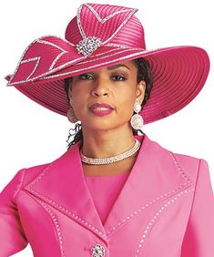 Lily & Taylor H289 fuchsia hat Classy Hats, Derby Fashion, Sunday Inspiration, Church Attire, Purple Hats, Women Hats, Elegant Hats, Fancy Hats, Black Canary