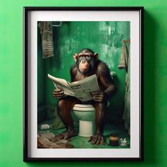 43665004200130|43665004232898|43665004265666 Toilet Pictures, Toilet Poster, Toilette Design, Poster Green, Restroom Design, Animal Humor, Quirky Decor, Green Room, Hur Man Målar