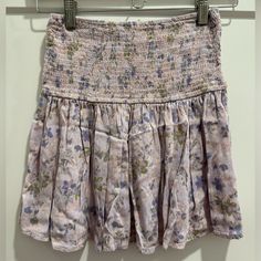 Adorable Pastel Floral Mini Skirt From Isabelle’s Cabinet By The Brand Sky To Moon. In A Size M, But Fits More Like A Xs/S. New Without Tags, Never Worn! Does Not Have Built In Shorts. Perfect For Summer Or On Vacation! Casual Floral Print Short Mini Skirt, Casual Floral Print Mini Skirt, Casual Short Mini Skirt With Floral Print, Casual Purple Bottoms For Daywear, Summer Purple Cotton Skort, Purple Cotton Skort For Summer, Purple Mini Skirt For Summer, Purple Floral Print Skirt For Summer, Summer Floral Print Purple Skirt