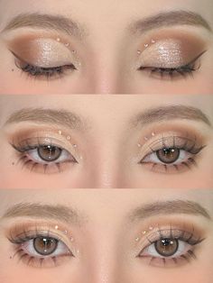 Makeup For Low Contrast Face, Ethereal Makeup Hooded Eyes, Douyin Prom Makeup, Cute Eyeshadow Ideas Simple, Whispy Tattoos, Prom Make Up Look, Douyin Makeup On Western Features, Eyeshadow Ideas Simple, Cute Eye Looks