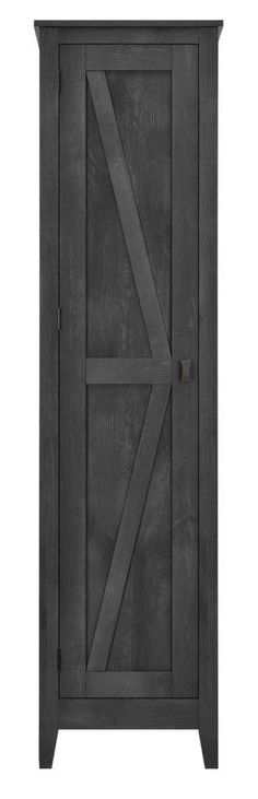 the barn door cabinet is made out of wood