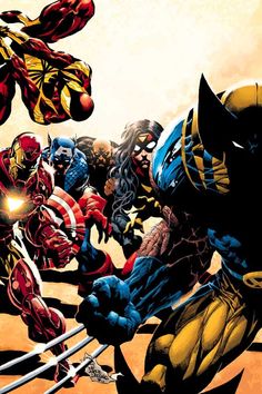 Mike Deodato Jr - Avengers Avengers Poster, Mike Deodato, Marvel Knights, Marvel Comics Covers, Wolverine Art, Iron Spider, Marvel Artwork, Wolverine Marvel, New Avengers