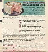 an old recipe for a cake with frosting on the top and toppings to make it