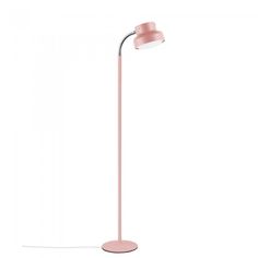 a pink floor lamp on a white background