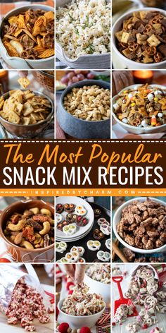 Making homemade snack mix recipes is so easy and fun! Whether you’re looking for savory or sweet recipes, there is something for everyone to snack on. Here at Inspired by Charm, I love to share my favorite snack mixes with you. From sweet and salty recipes to spicy and crunchy, each one of these recipes is sure to become a household favorite. Sweet And Salty Snacks Easy, Salty And Savory Snacks, Sweet Dip Mix Recipes Dry, Chex Mix Recipes Original Christmas, Snack Mix Recipes No Bake, Snack Mixes For Christmas, Crunchy Snack Ideas, Pretzel Mixes Easy Recipes, Party Snack Mix Recipes