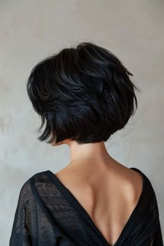 Bob Hairstyles Volume, Short Hairstyle Bob Women, French Bob Gray Hair, Back Of Short Bob, Short Hair For Straight Fine Hair, Short Haircut With Volume, Short Haircut Ideas For Thick Hair, Asian Short Hair Bob, Short Bob Layers