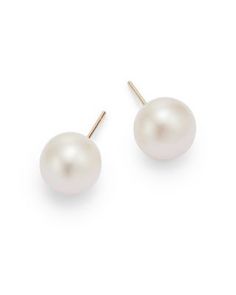 Bloomingdale's Fine Collection Cultured Freshwater Pearl Stud Earrings in 14K Yellow Gold - Exclusive Pearl Stud Earrings, Fresh Water, Freshwater Pearls, Jewelry Accessories, Yellow Gold, Stud Earrings, Yellow, Gold, White