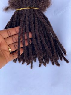 About this item- Quantity: 10 Locs/bundle- Color: #4- Length: 4”-24” (Inches)- Size: 0.4cm-1cm- Style: Straight Tips- Material: 100% Human Hair Get your premium quality dread extensions made with our Afro kinky 100% human hair. These hair extensions are strong, realistic looking and affordable. We customize each loc extension to your needs. These human hair loc extensions are permanent locs and made for both men and women. Starter Dreadlocks, Loc Extensions Permanent, Extension Dreadlocks, Small Dreads, Hair Dreadlocks, Natural Dreadlocks, Dreadlocks Extensions, Loc Extensions, Dread Extensions