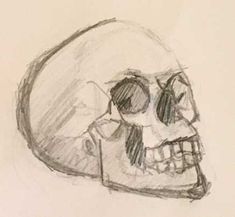 a drawing of a skull with glasses on it's face and mouth is shown