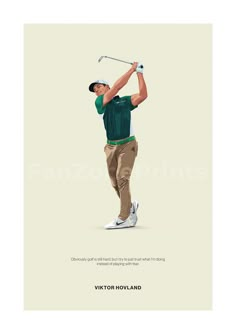 Viktor Hovland poster featuring a minimalist design style. The high-quality print showcases a beautiful digital drawing of Viktor Hovland alongside a meaningful golf quote. Perfect for any golf lover looking to add some flair to their living space. Viktor Hovland Golf, Golf Poster Design, Viktor Hovland, Golf Wallpaper, Golf Illustration, Golf Drawing, Golf Banner, Indoor Golf Simulator, Golf Painting