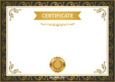 a certificate is shown with an ornate border and gold trimmings on the edges