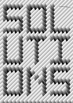 an abstract design with black and white lines in the shape of rectangles on a white background