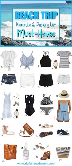 the ultimate beach trip wardrobe and packing list must - haves