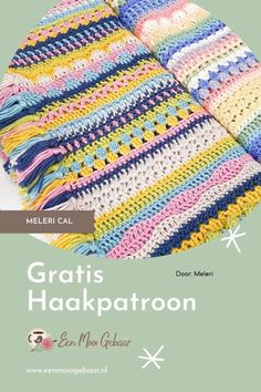 a crocheted blanket with the words gratis hakka patron on it