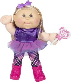 Cabbage Patch Kids 14 Kids Doll Blonde Girl In PolkaDot Party Outfit Posable Elf, Kids Rocker, Cabbage Patch Babies, Baby Doll Nursery, Blonde Hair Brown Eyes, Rocker Girl, Cabbage Patch Kids Dolls, Santa Outfit, American Princess