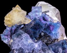 Golden Calcite, Geode Rocks, Earth Gift, Blue Fluorite, Beautiful Rocks, Amethyst Gem, Calcite Crystal, Fluorite Crystal