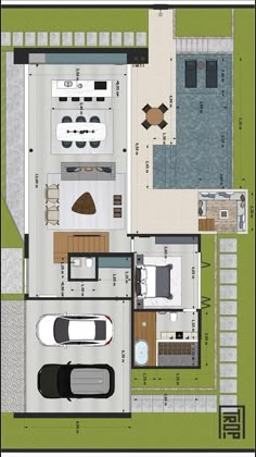 an overhead view of a floor plan for a house