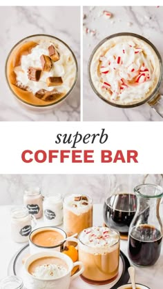 the ingredients to make this super coffee bar