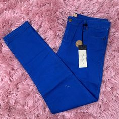 Nwt Royal Blue Skinny Jeans From Sanctuary High Rise Blue Jeans For Workwear, Mid-rise Blue Cotton Jeans, Blue Denim Jeans For Work, Blue Jeans With Pockets For Work, Trendy Blue Cotton Jeans, Blue Jeans For Work, Blue Stretch Jeans With Pockets, Stretch Blue Jeans With Pockets, Mid-rise Blue Jeans For Work