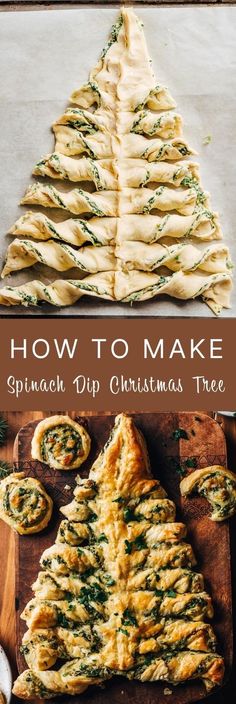 spinach dip christmas tree made out of pita bread