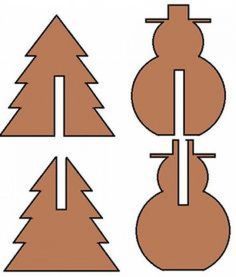 four different shapes and sizes of christmas trees