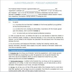 an image of a printable audio release agreement