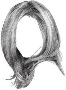 a pencil drawing of a woman's hair