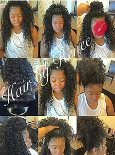 Crochet Long Hairstyles, Crochet Weave Hairstyles, Hairstyles Weave, Ideas For Hairstyles, Curly Crochet Hair, Sew In Weave