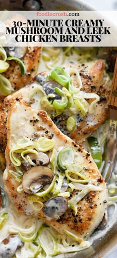 Leek Chicken, Chicken With Mushroom Sauce, Chicken With Mushroom, Foodie Crush, Mushroom Sauce, Mushroom Chicken, Healthy Eating Tips