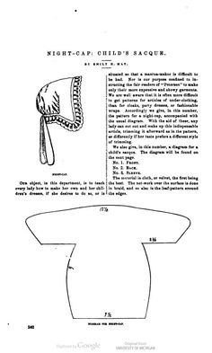 an instruction manual for the night - cap child's apron