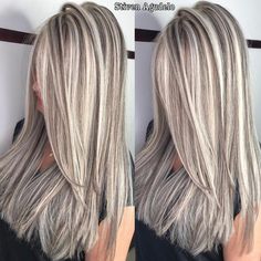 Silver Blonde Hair, Hair Highlights And Lowlights, Mullet Hairstyle Women, Silver Blonde, Brown Hair With Blonde Highlights, Hair Done, Blonde Hair Inspiration